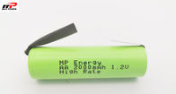 Pin AA2000mAh 1.2V có thể sạc lại Nimh Pin Gói 10C Dao cạo râu Loại trọng lượng nhẹ
