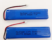 351770 MSDS UN38.3 400mAh Pin Lithium Polymer 7.4V