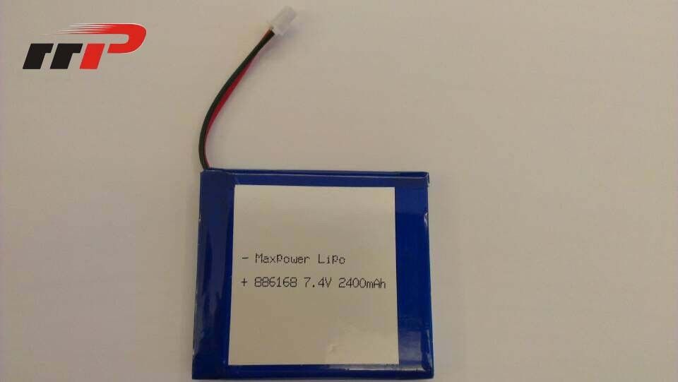 7.4V 886168 Gói pin Lithium Polymer 2400mAh KC IEC62133 EN62133