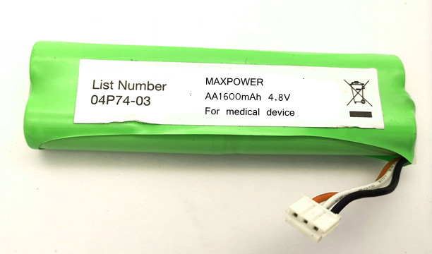 Bộ pin NIMH AA1600mAh 4.8V xả cho thiết bị y tế có chứng nhận UL IEC / EN61951