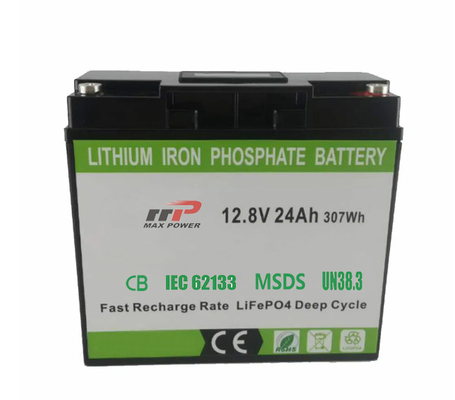 chu kỳ sâu 12v 24h lifepo4 pin 12,8V pin lithium 24Ah thay thế axit chì Lithium