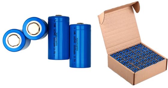 16340 3.7V 800mah 950mAh 1000mAh pin lithium ion CR123A đèn pin Fan pin lithium ion hình trụ