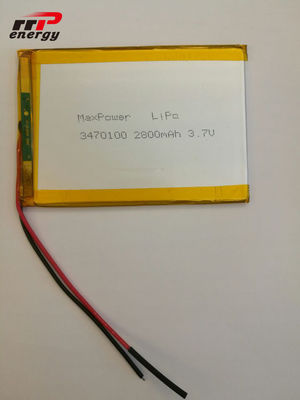 Dung lượng 2800mAh Pin lithium polymer 3470100 Ứng dụng máy tính xách tay 3.7V