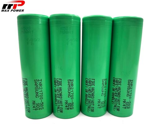 21700 5000mAh 50S pin Lithium Ion sạc lại 3C pin điện xả
