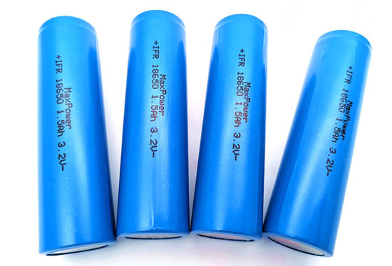 Pin LiFePO4 có thể sạc lại 1KHz 3.2V 1500mAh IFR18650 để chiếu sáng khẩn cấp với KC CB UL
